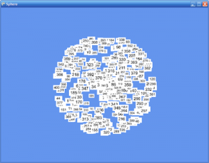 Sphere with random test images